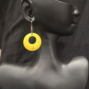 Yellow Hoop Earrings